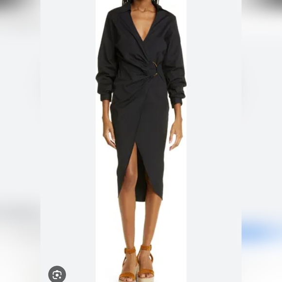 Veronica Beard Afton Black Wrap Dress - Picture 11 of 13